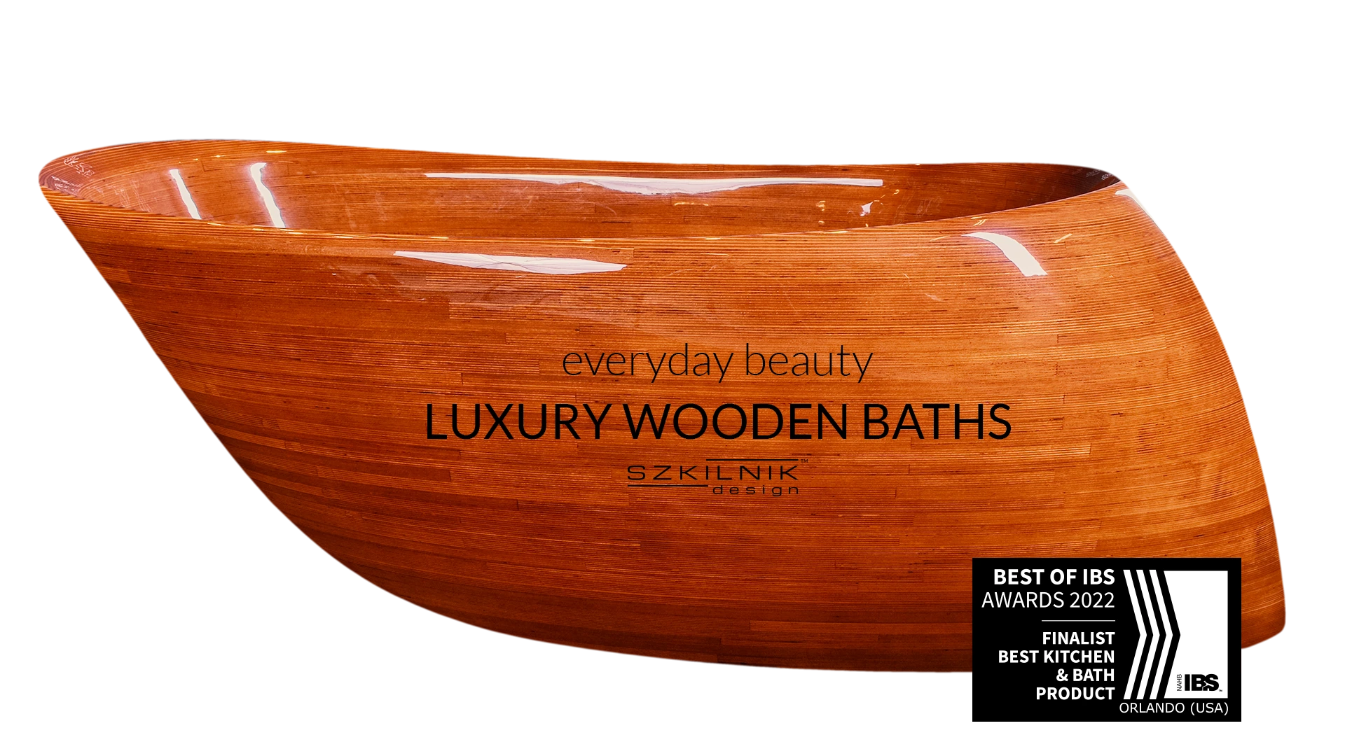 awarded freestanding wooden washbasin
