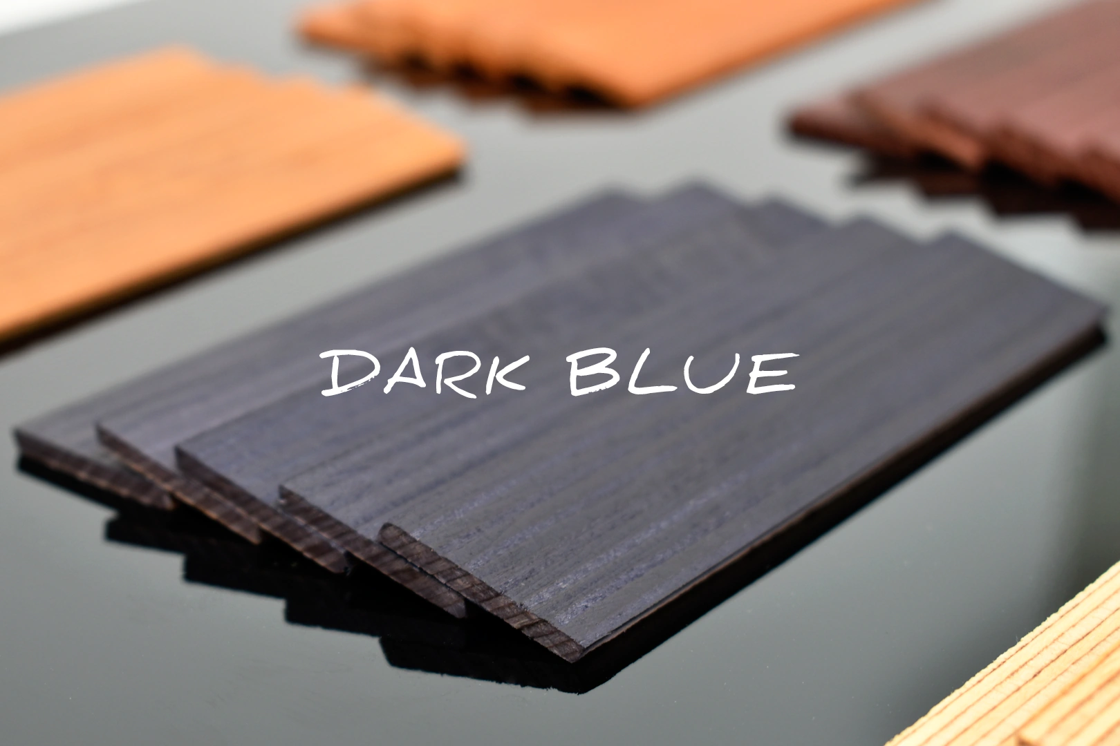Wood color: dark blue